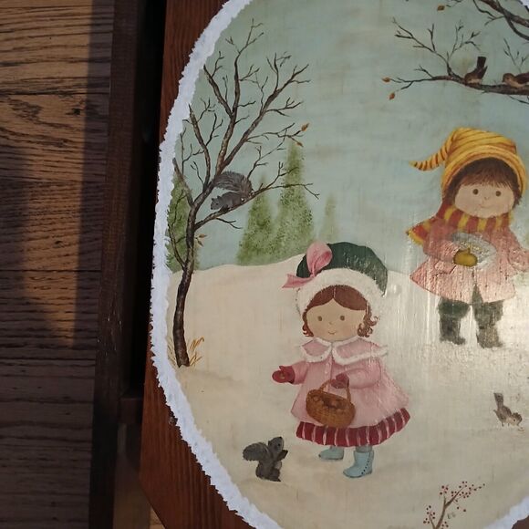 Vintage 24" Wooden Sleigh Sled Wall Hanging Holiday Christmas Decor Hand Painted - Picture 7 of 14